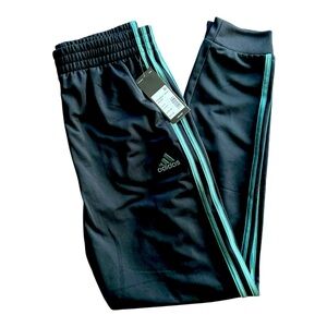 Adidas Youth Impact Tricot Jogger Large 14/16 Black and Green NWT